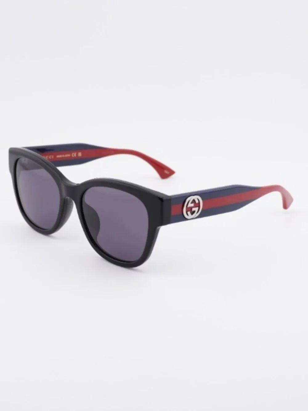 Gucci GG1866SK 004 Sunglasses Black/Blue Square Frame, Violet Lenses